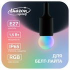 Лампа светодиодная Luazon Lighting "Шар", G45, Е27, 1.5 Вт, для белт-лайта, RGB - Фото 1