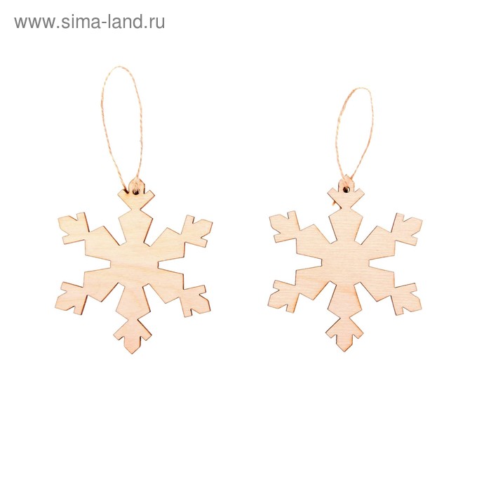 Подвеска "Снежинка" набор 2 шт., размер подвески: 10 × 10 см - Фото 1