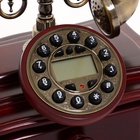 Ретро-телефон с выдвижным ящиком, темное дерево, 16×23×25 см - Фото 4