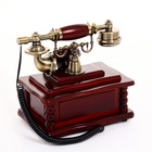 Ретро-телефон с выдвижным ящиком, темное дерево, 16×23×25 см - Фото 9