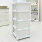 Комод 4-х секционный «Плетёнка», белый - Фото 4