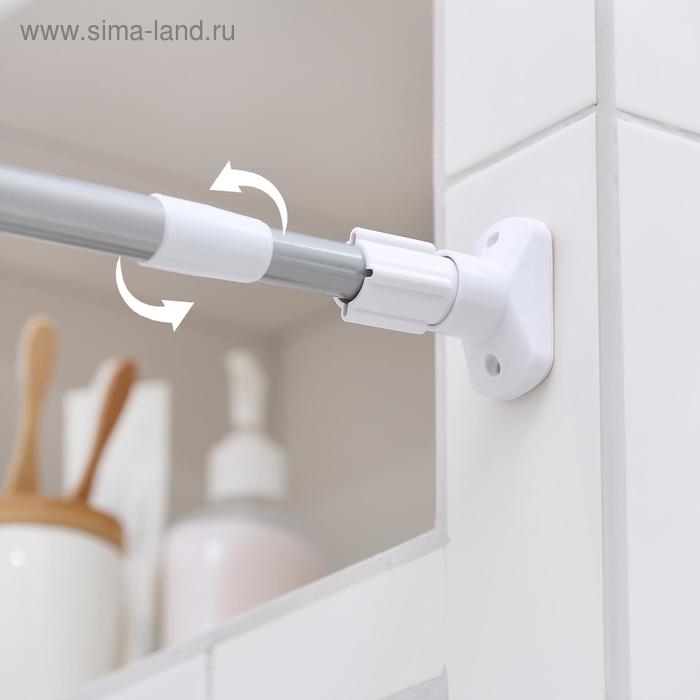 Карниз для ванной комнаты, телескопический, 140-260 см, усиленный, цвет серый - Фото 1