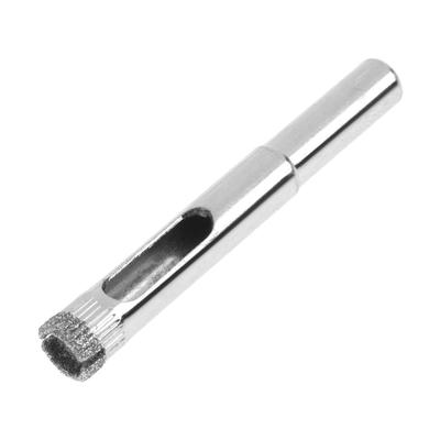 Сверло алмазное по стеклу и керамике ЛОМ, цилиндрический хвостовик, 8×55 мм