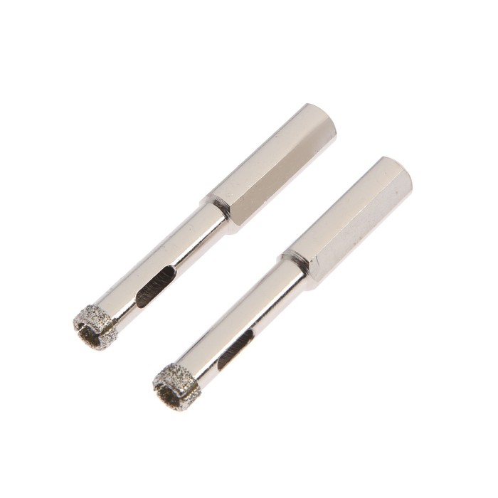 Сверло алмазное по стеклу и керамике ТУНДРА, трехгранный хвостовик, 8×65 мм, 2 шт. - Фото 1