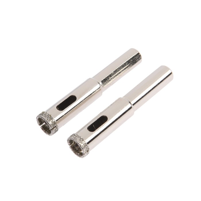 Сверло алмазное по стеклу и керамике ТУНДРА, трехгранный хвостовик, 12×65 мм, 2 шт. - Фото 1