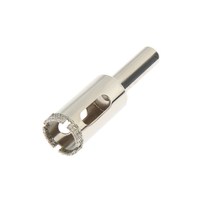 Сверло алмазное по стеклу и керамике ТУНДРА, трехгранный хвостовик, 18×65 мм - Фото 1