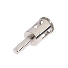 Сверло алмазное по стеклу и керамике ТУНДРА, трехгранный хвостовик, 24×65 мм - Фото 3