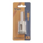 Сверло алмазное по стеклу и керамике ТУНДРА, трехгранный хвостовик, 24×65 мм - Фото 4