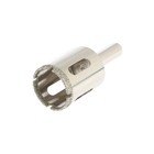 Сверло алмазное по стеклу и керамике ТУНДРА, трехгранный хвостовик, 28×65 мм - Фото 1