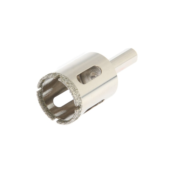 Сверло алмазное по стеклу и керамике ТУНДРА, трехгранный хвостовик, 28×65 мм - Фото 1