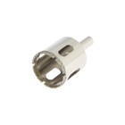 Сверло алмазное по стеклу и керамике ТУНДРА, трехгранный хвостовик, 35×65 мм - Фото 1