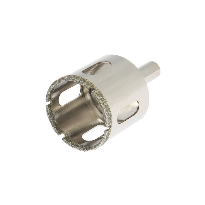 Сверло алмазное по стеклу и керамике ТУНДРА, трехгранный хвостовик, 38×65 мм - Фото 1