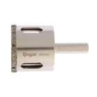 Сверло алмазное по стеклу и керамике ТУНДРА, трехгранный хвостовик, 40×65 мм - Фото 2