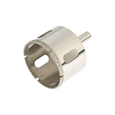 Сверло алмазное по стеклу и керамике ТУНДРА, трехгранный хвостовик, 50×65 мм