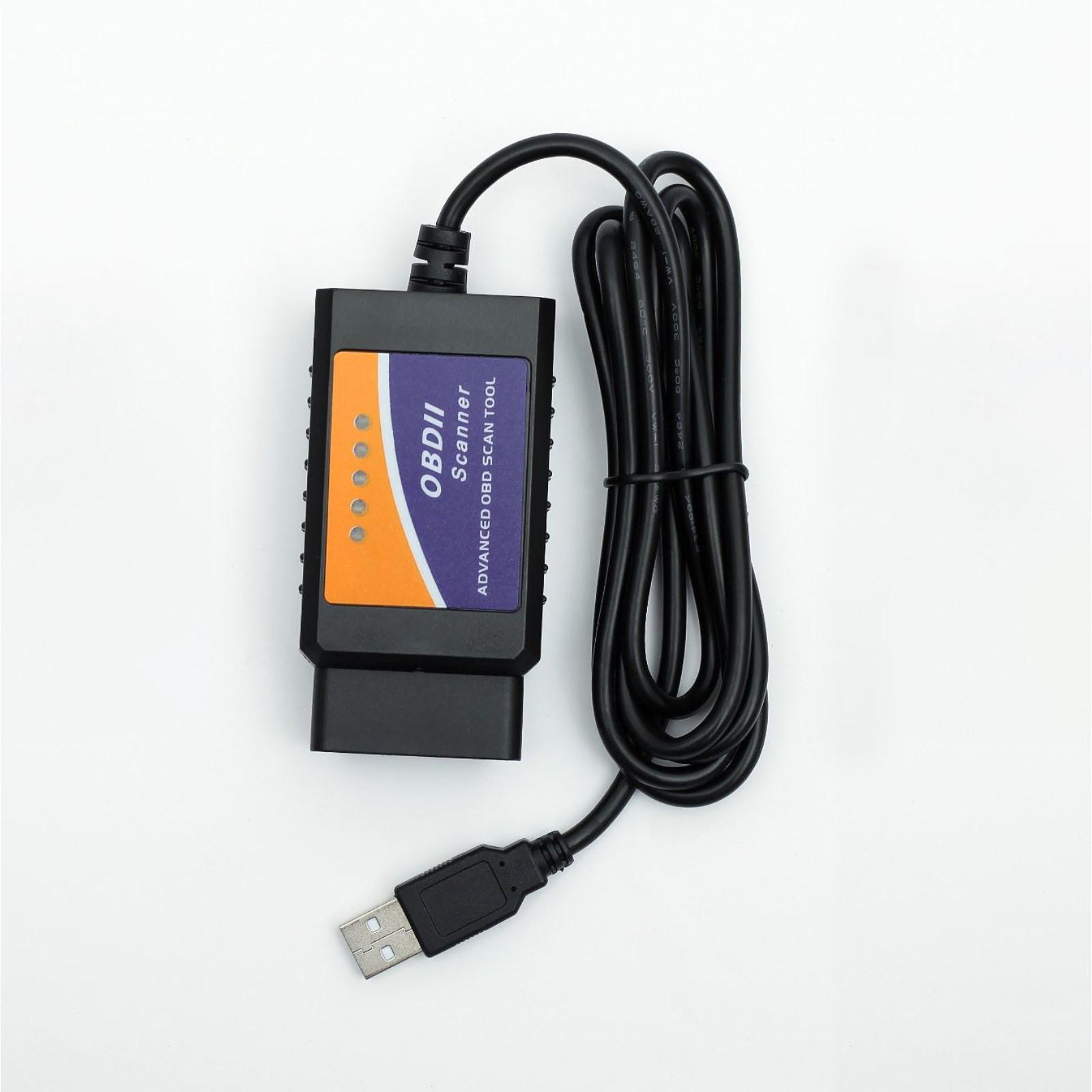 Адаптер для диагностики авто ELM327 OBD II, USB, провод 140 см, версия 1.5  (2554405) - Купить по цене от 739.00 руб. | Интернет магазин SIMA-LAND.RU