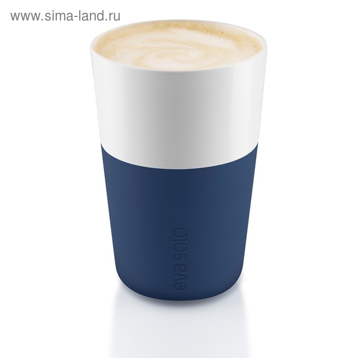 Чашки для латте 2 шт., 360 мл, тёмно-синие - Фото 1