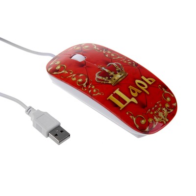 Мышь LR-07 "Царь", проводная, оптическая, 1200 dpi, USB