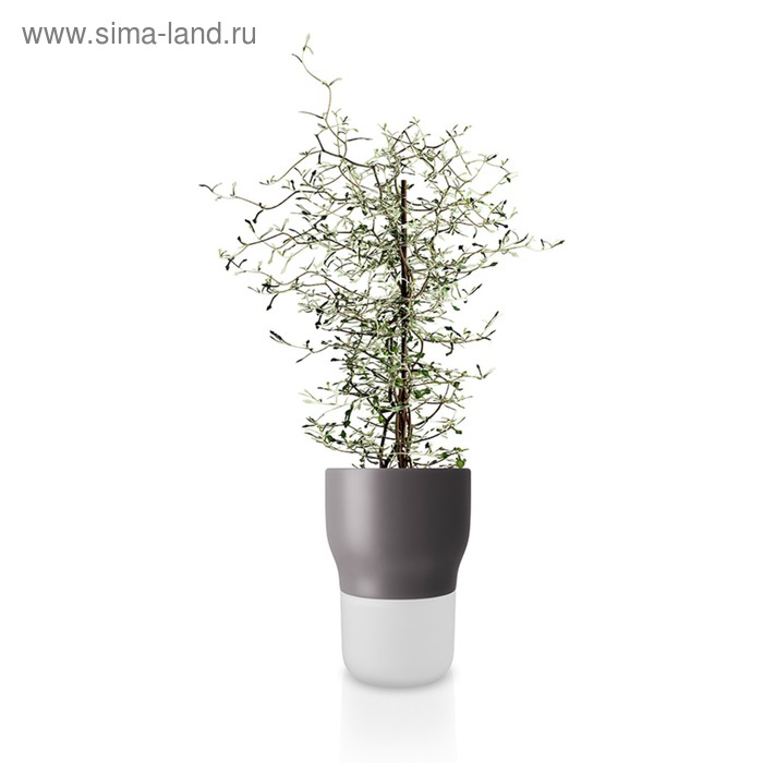Горшок для растений с функцией самополива D13 см серый - Фото 1