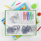 Набор витражных красок с витражами: 6 цветов по 10,5 мл, 13 витражей - Фото 2