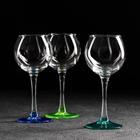 Набор бокалов для вина «Эдем», 210 мл, 3 шт, цвет МИКС - Фото 1