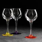 Набор бокалов для вина «Эдем», 210 мл, 3 шт, цвет МИКС - Фото 2