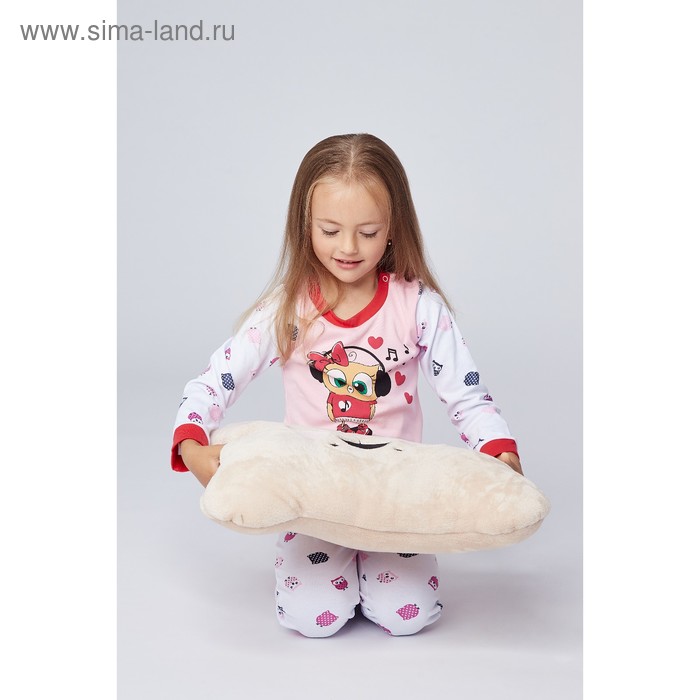 Пижама детская, цвет розовый, рост 98 см - Фото 1