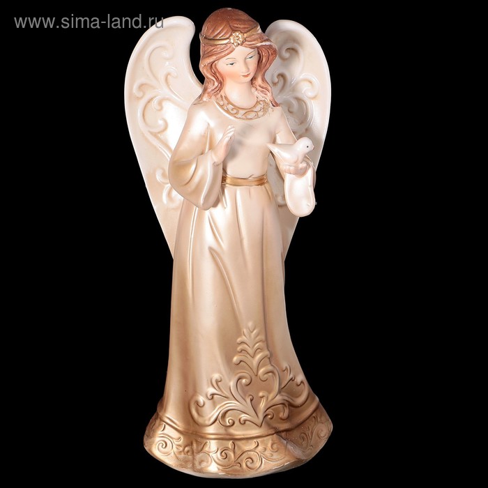 Сувенир «Ангел с голубем», 11×9×23 см, керамика - Фото 1