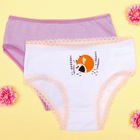 Набор трусов для девочки KAFTAN "Лисенок" 2 шт. рост 98-104 (30), 3-4 года 100% хлопок - Фото 1