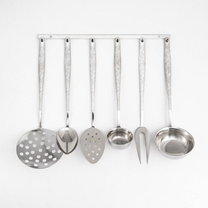 Кухонные принадлежности «Уралочка», длина 30 см, d=35 см, 6 предметов, нержавеющая сталь - Фото 1