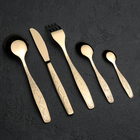 Набор столовый «Уралочка», 30 предметов, с полным декоративным покрытием, декоративная коробка, цвет золотой - Фото 4