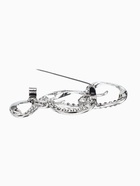 Брошь «Нота. Скрипичный ключ», белая в серебре  (артикул 401086)  большой выбор товаров оптом и в розницу по низким ценам с доставкой