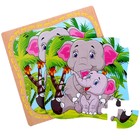Пазлы «Слонёнок и мама», в рамке, 16 элементов, 15×15 см - Фото 2