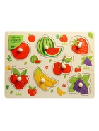 Рамка - вкладыш «Подбери картинку. Ягоды - фрукты», 7 деталей - фото 8072169