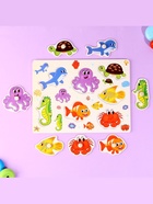 Рамка - вкладыш «Подбери картинку. Морские обитатели», 7 деталей - Фото 3