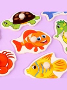 Рамка - вкладыш «Подбери картинку. Морские обитатели», 7 деталей - Фото 4