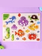 Рамка - вкладыш «Подбери картинку. Морские обитатели», 7 деталей - Фото 5