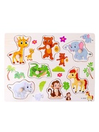 Рамка - вкладыш «Подбери картинку. Звери», 7 деталей - Фото 2