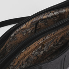 Сумка женская, 2 отдела на молнии, наружный карман, цвет чёрный - Фото 5
