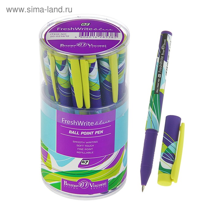 Ручка шариковая FreshWrite «Сёрф-2», узел 0.7 мм, синие чернила, матовый корпус Silk Touch - Фото 1