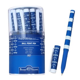 Ручка шариковая FreshWrite "Морская", узел 0.7 мм, синие чернила, матовый корпус Silk Touch