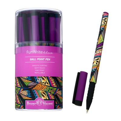 Ручка шариковая FunWrite «Тропики», узел 0.5 мм, синие чернила, матовый корпус Silk Touch