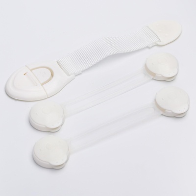 Блокираторы для дверей и ящиков, силикон, тканев, универсальные, 3 шт., белый, Крошка Я