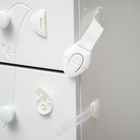 Блокираторы для дверей и ящиков, силикон, тканев, универсальные, 3 шт., белый, Крошка Я - Фото 5