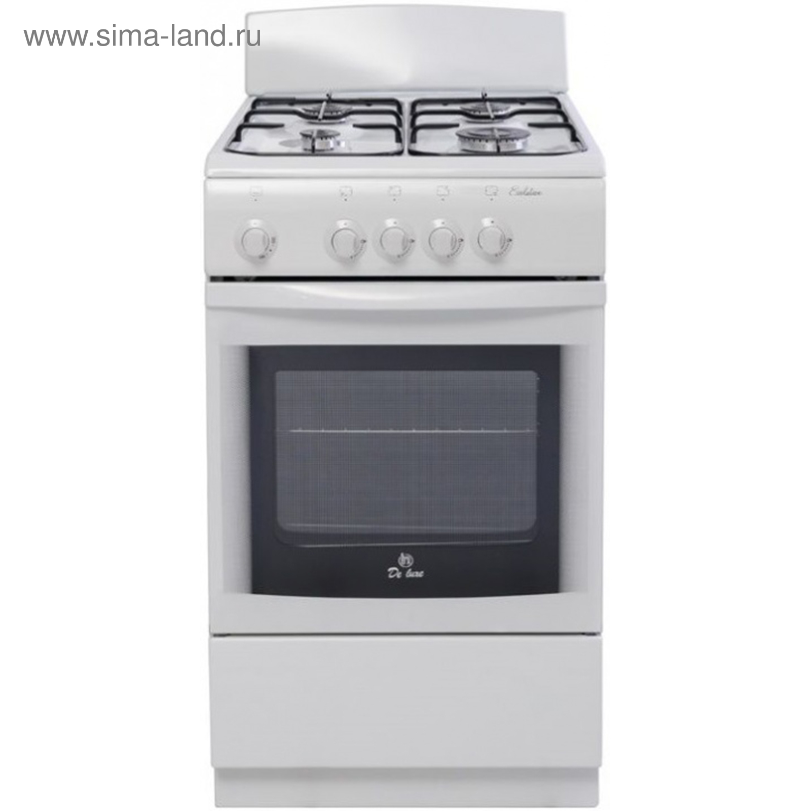 Плита De Luxe 506040.05 Г (Щ), газовая, 4 конфорки, 54 л, газовая ...