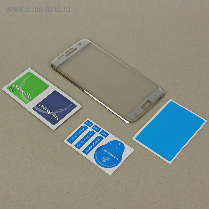 Защитное стекло Smarterra Electroplating Full Cover Glass, для Samsung S7 Edge, серебристое - Фото 1