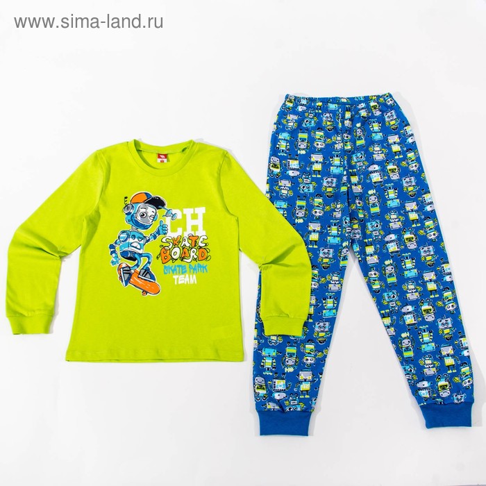 Пижама для мальчика, рост 104 см, цвет салатовый CAK 5289 - Фото 1
