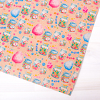 Бумага упаковочная крафтовая «Баночки со сладостями», 50 × 70 см - Фото 3