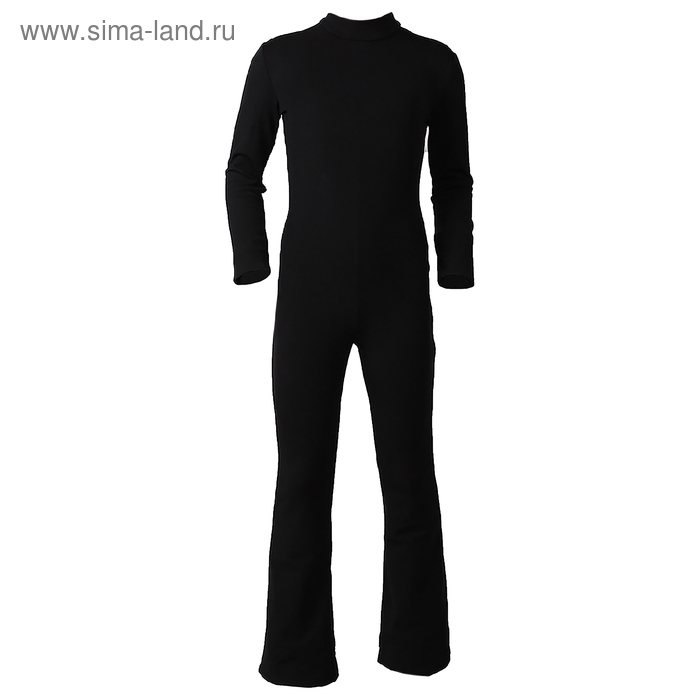 Комбинезон для фигурного катания, низ брюки, термобифлекс, размер 28, цвет чёрный - Фото 1
