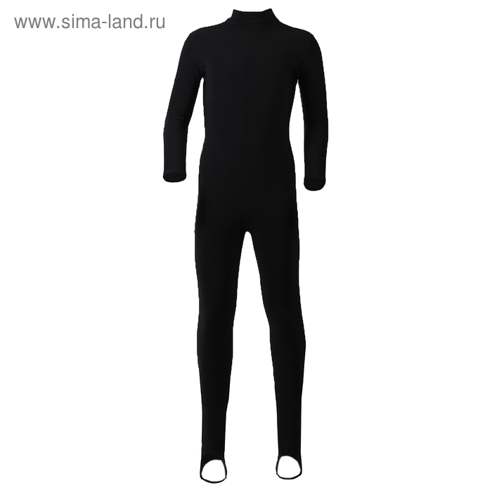 Комбинезон для фигурного катания, низ лосины, термобифлекс, размер 40, цвет чёрный - Фото 1