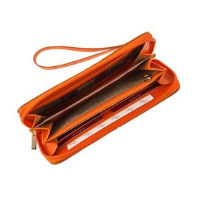 

Кошелёк женский на молнии, 3 отдела для купюр, для монет, для кредитных карт, цвет оранжевый